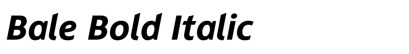 Bale Bold Italic